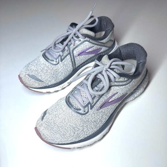 Brooks Women’s Adrenaline GTS 20 Gray Purple Athletic Running Sneakers Size-8.5 - Picture 6 of 9
